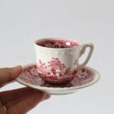 Set of 6 coffee cups and saucers, Villeroy & Boch, Rusticana rose model