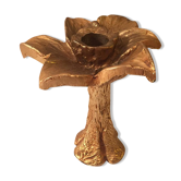 Bougeoir bronze doré fondica