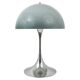 Rare lampe de table Panthella par Verner Panton avec base chromée et abat-jour gris