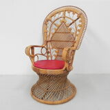 Emmanuelle chair, bamboo peacock throne