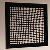 Vasarely silkscreen print - "Deep Kinetics" - 3D Illusion & Black and White