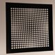 Vasarely silkscreen print - "Deep Kinetics" - 3D Illusion & Black and White