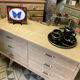 Buffet vintage ligne scandinave pieds compas