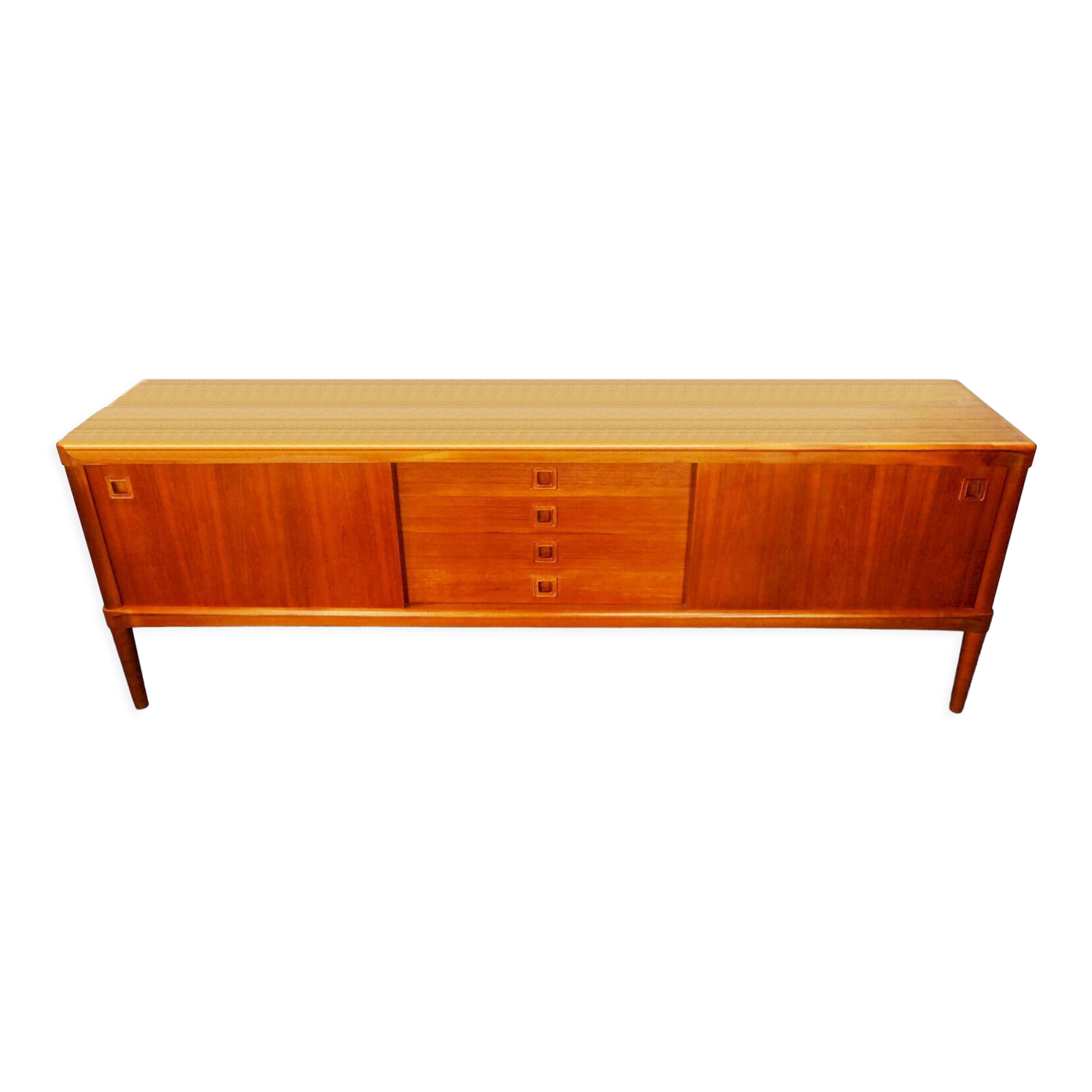 h. w. klein for bramin danish modern teak SIDEBOARD credenza 60s