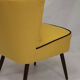 50s vintage cocktail armchair "yellow lelievre fabric