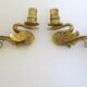 Pair of appliques swans gilded bronze patinated empire style