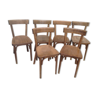 6 vintage Baumann bistro chairs