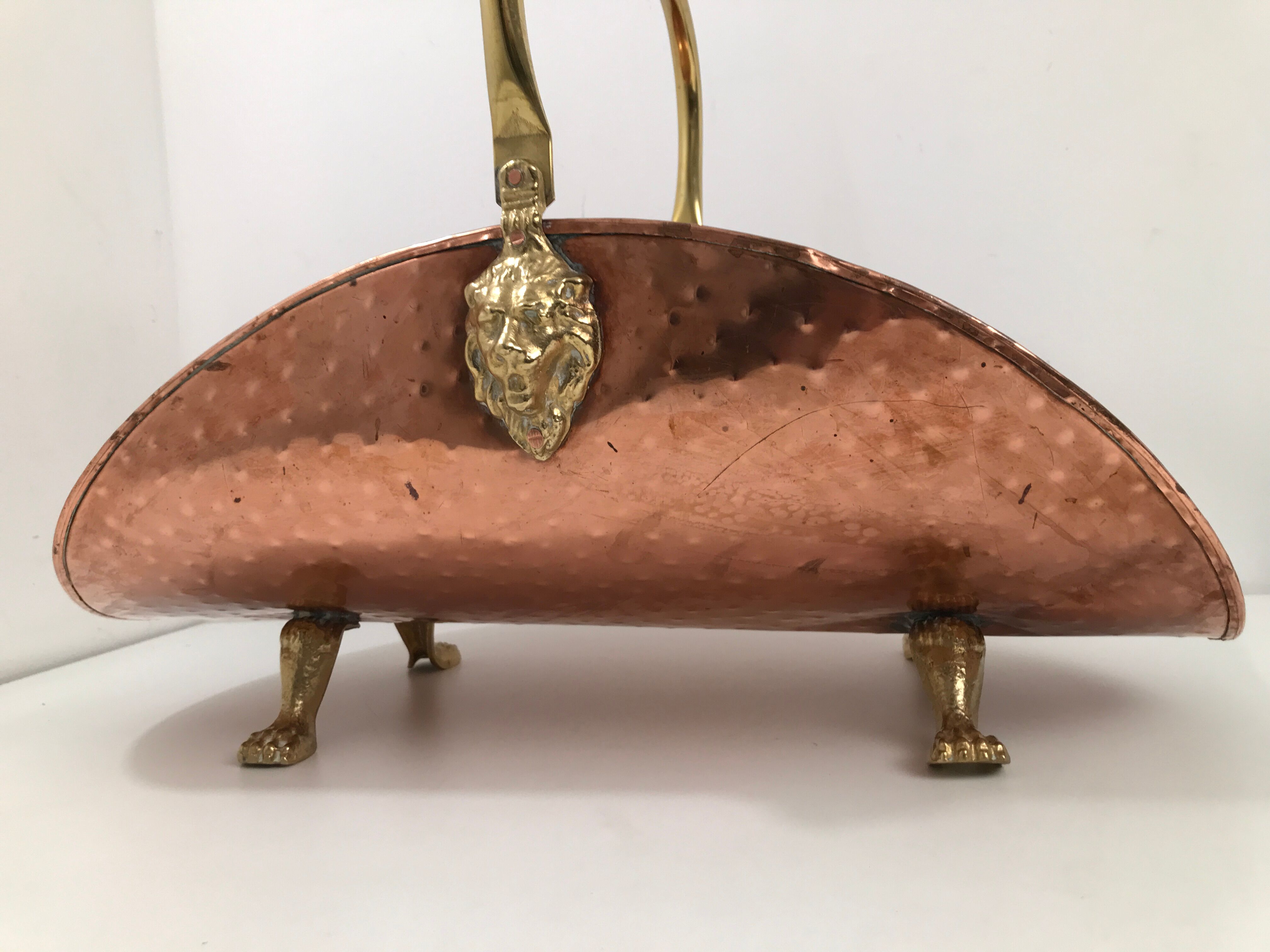 Old vintage copper buche door