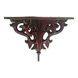 Carved wall corner shelf