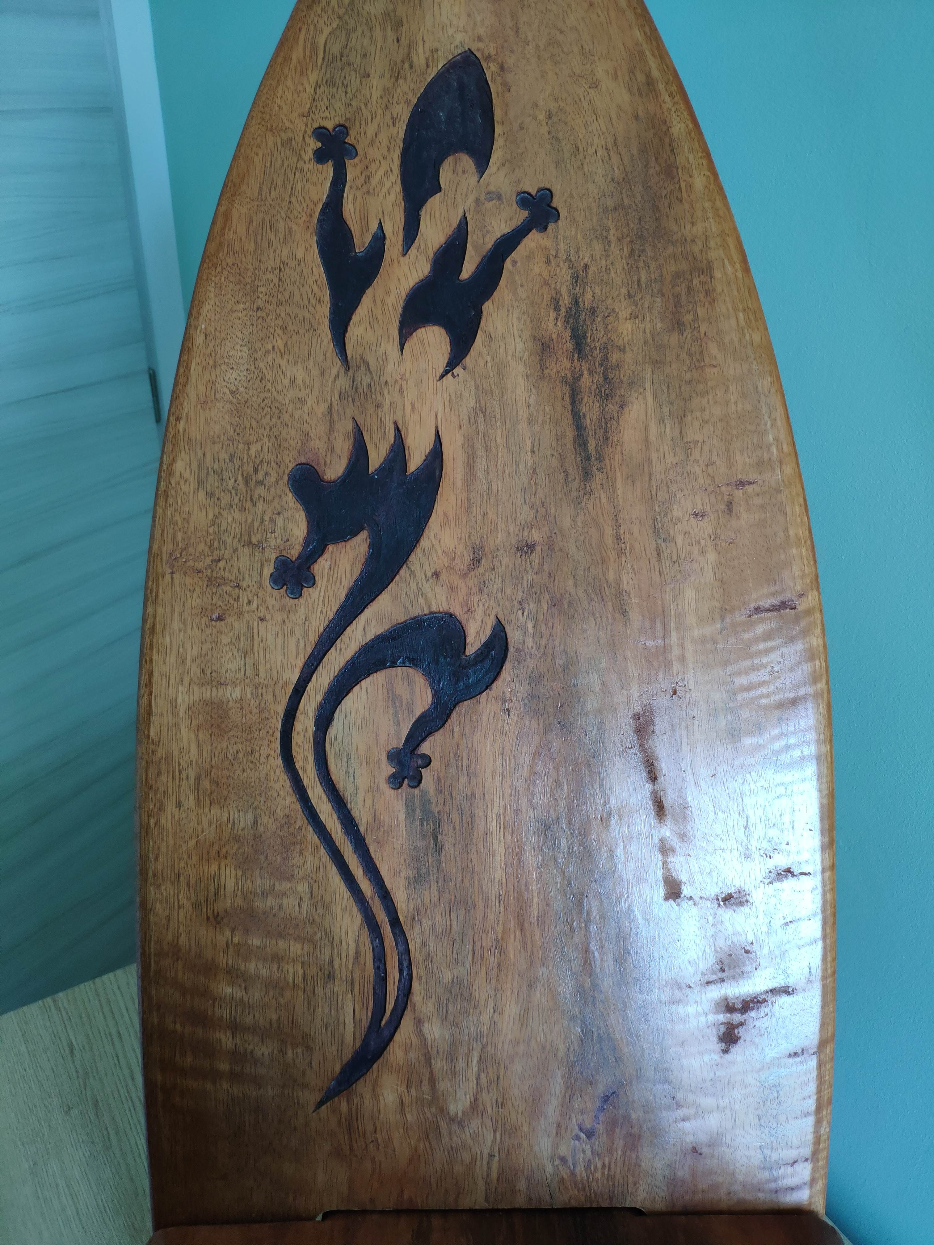 African chair engraved salamander