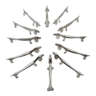 Set of twelve Dachshund knife holders