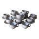 Set of 10 espresso cups and saucers Chantal and Thierry Robert