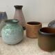 Series of 6 vintage miniature vases