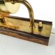 Postmodernist wall lamp, brass, walnut, glass, Germany, 1970s