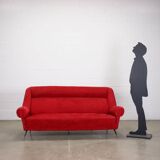 Three-seater sofa from the 1950s-60s