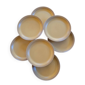 Assiettes à dessert en grès – Ateliers du Revermont, France – fin XXᵉ