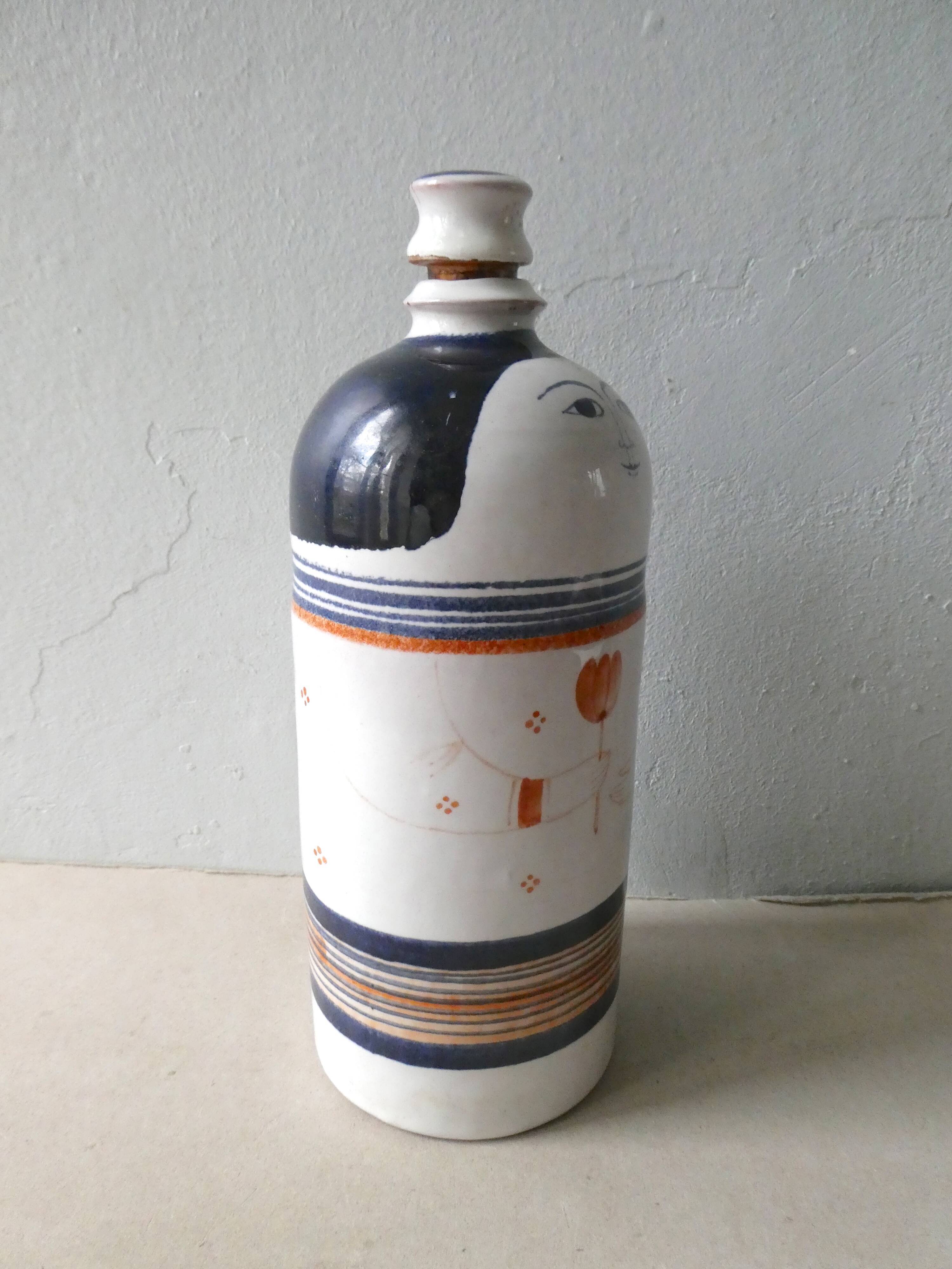 Bottle ceramic of Claude and Slavik Palley, 70 years