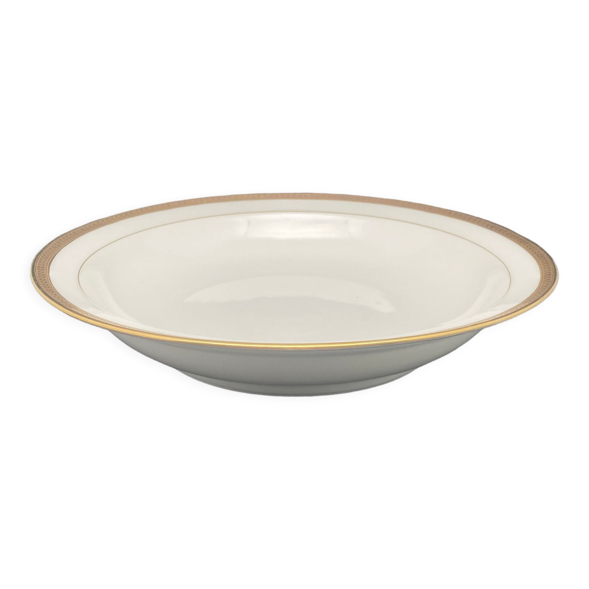 Hollow round flat limoges and gilding