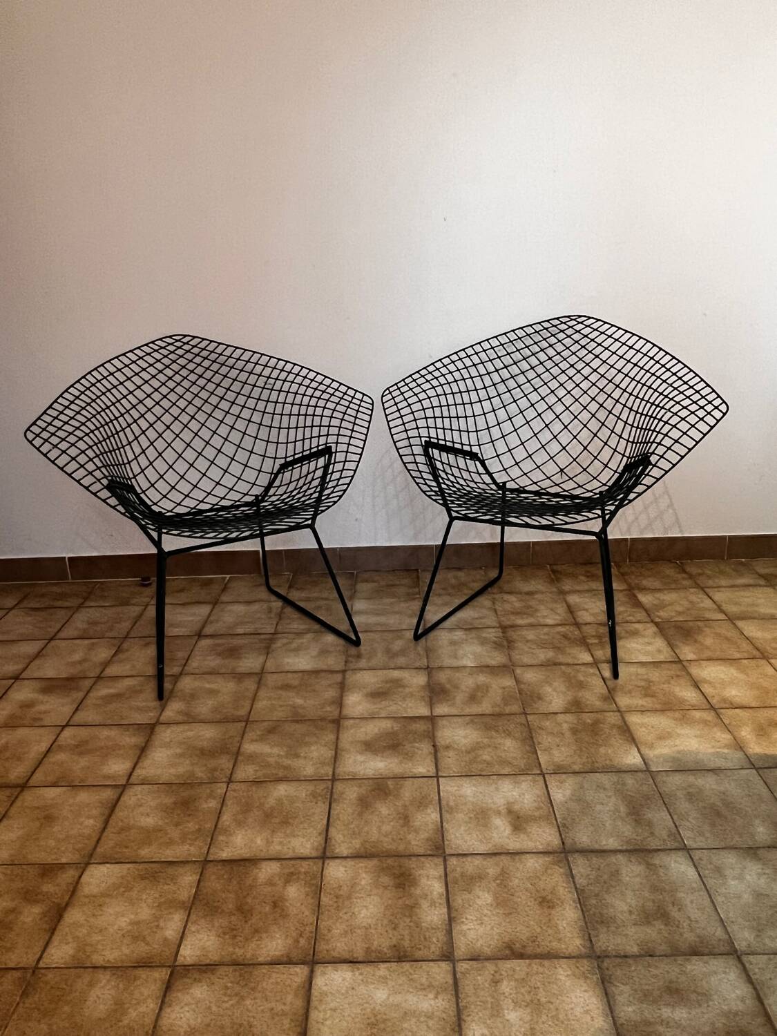 Pair of Harry Bertoia armchairs