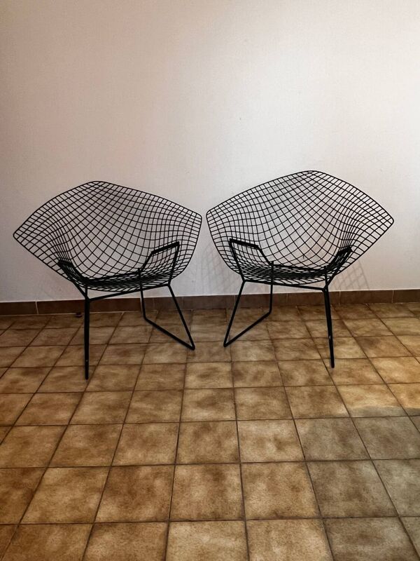 Paire de fauteuils Harry Bertoia