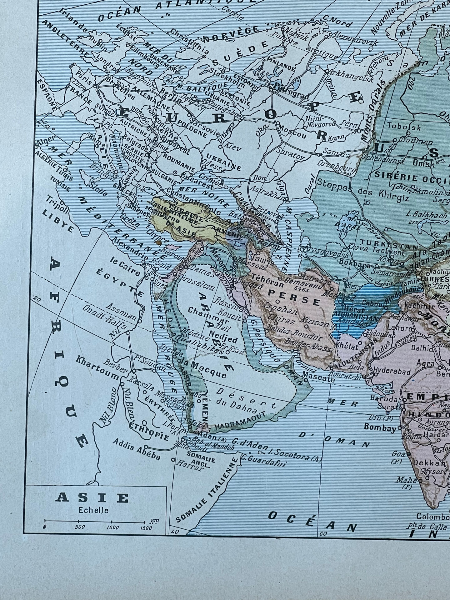 Map of Asia - 20x29cm