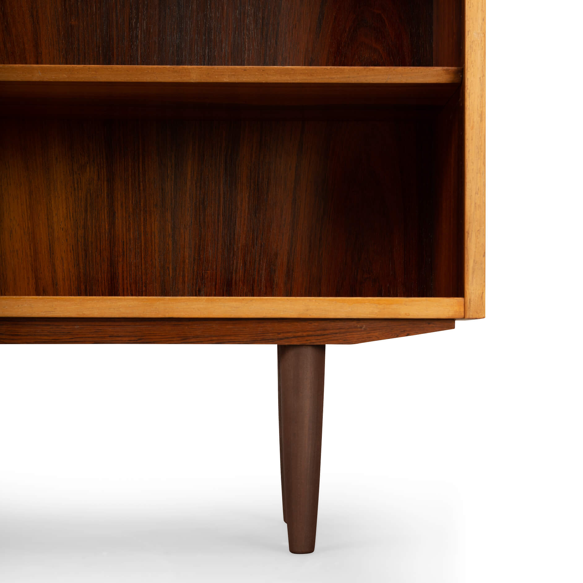 Low rosewood bookcase by Hundevad & Co, 1960