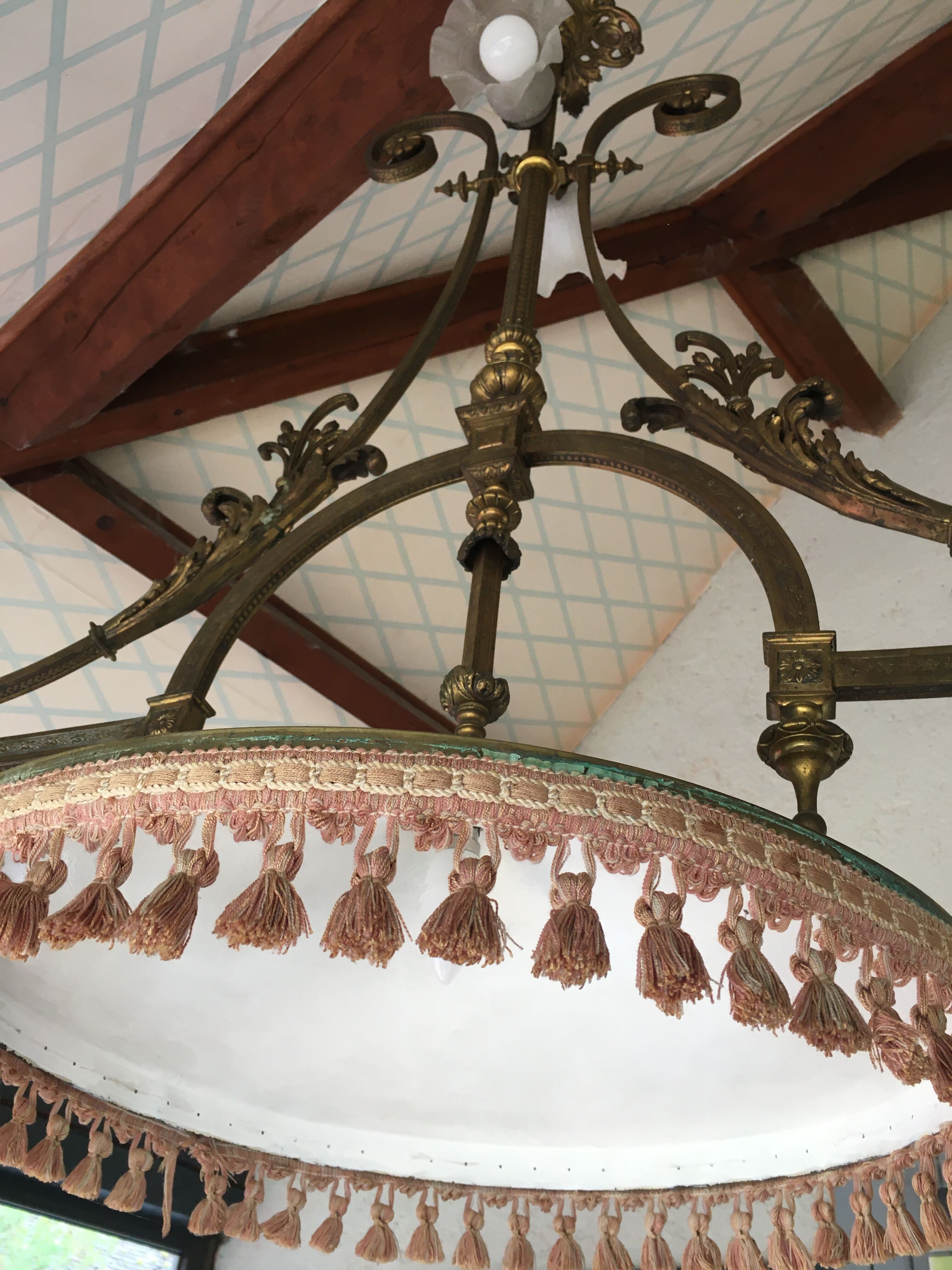 Bronze billiard chandelier