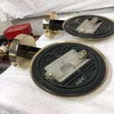 Pair of golden sconces from the 80s estiluz