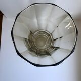 vase in molded and blown smoked glass Made in Belgium 60s-70s