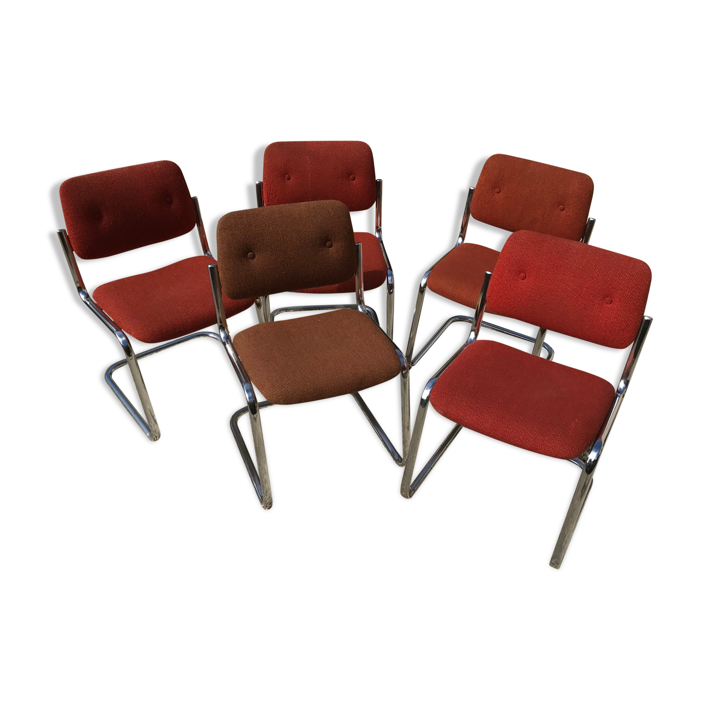 Lot of 5 chairs 1970
