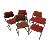 Lot of 5 chairs 1970