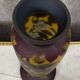 Multilayer glass vase etched with acid – Floral decoration in Art Nouveau style