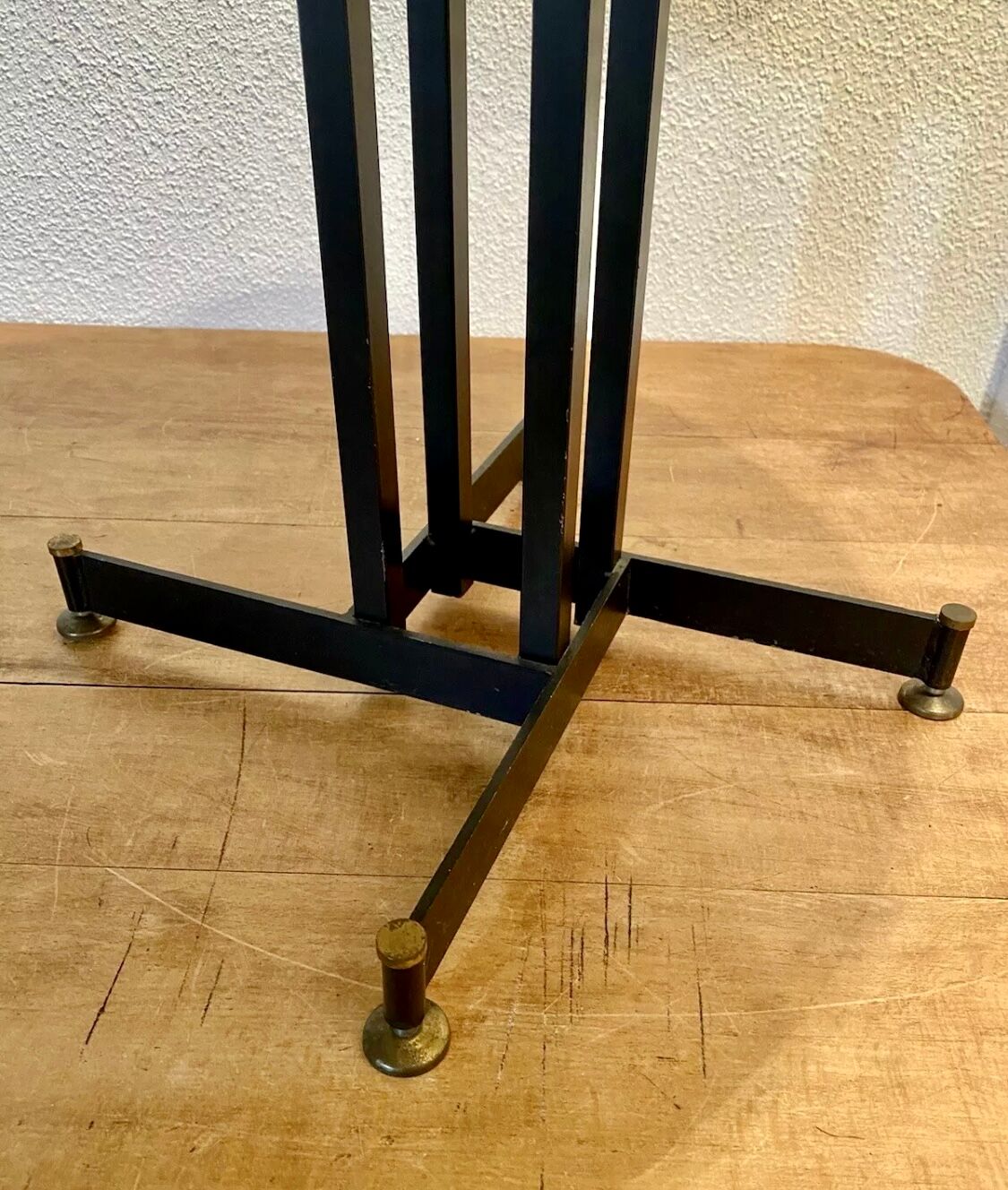 Table guéridon marbre et metal design italien annee 60