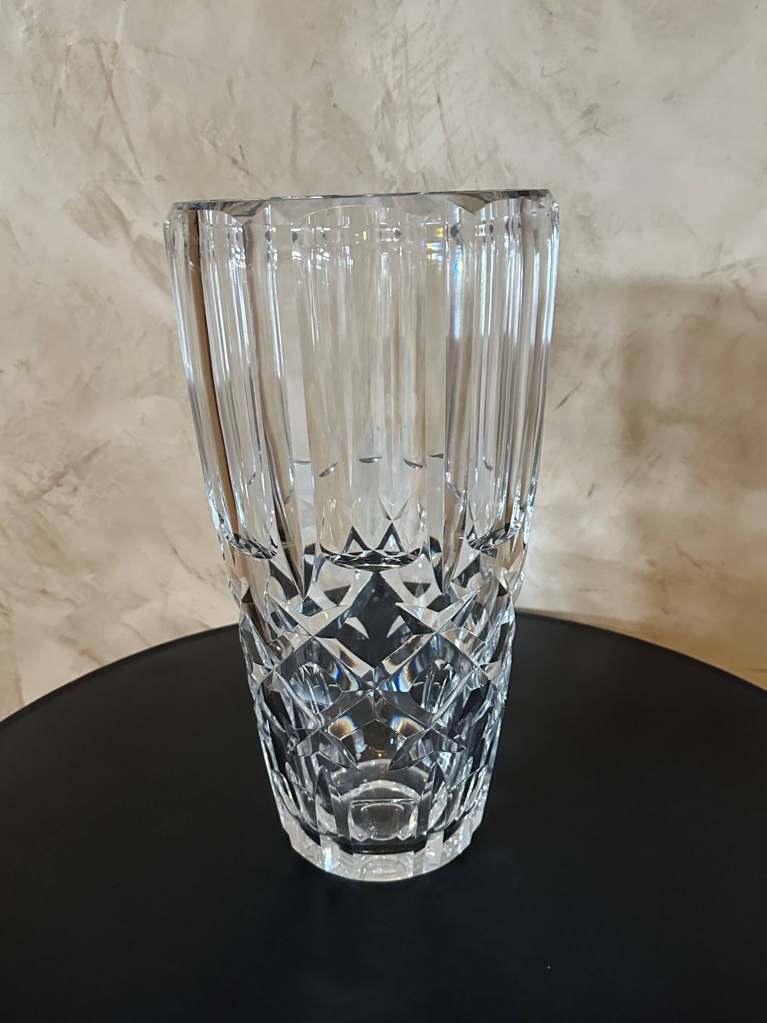 Large Schneider crystal vase