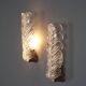 1950s brass and glass wall sconces