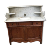 Vanity unit with antique washbasin