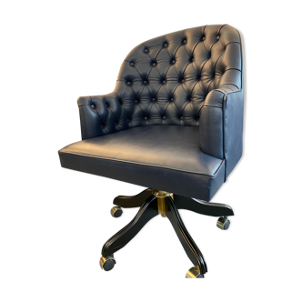 Leather Navy Office Chair