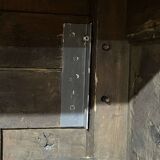 Bressane wardrobe of Louis XV period in walnut and walnut magnifying glass 18th