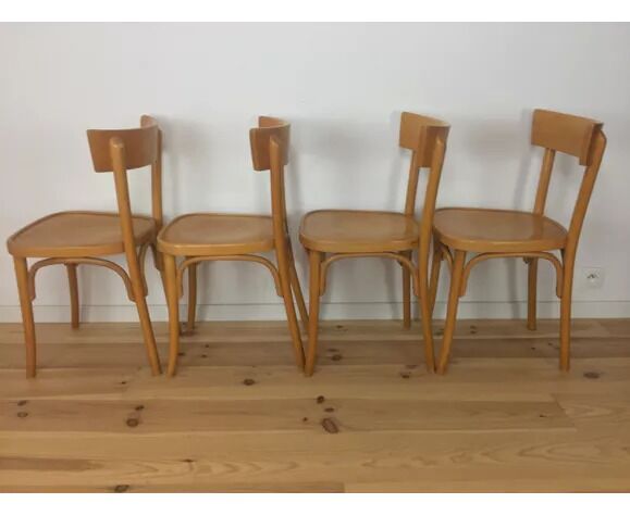4 vintage bistro chairs 60s