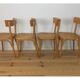 4 vintage bistro chairs 60s