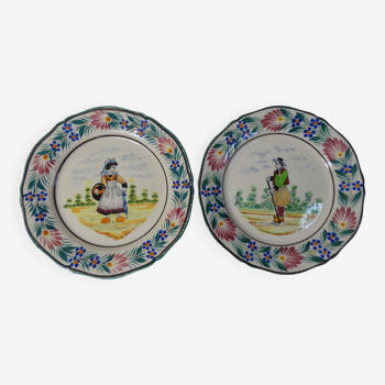 HB Quimper 2 assiettes plates