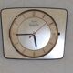 Vedette rectangular clock yellow formica