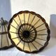 Pair of glass pendant lights in Art Nouveau Tiffany style