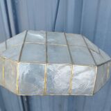 Octagonal suspension octagon lampshade mother-of-pearl pearl