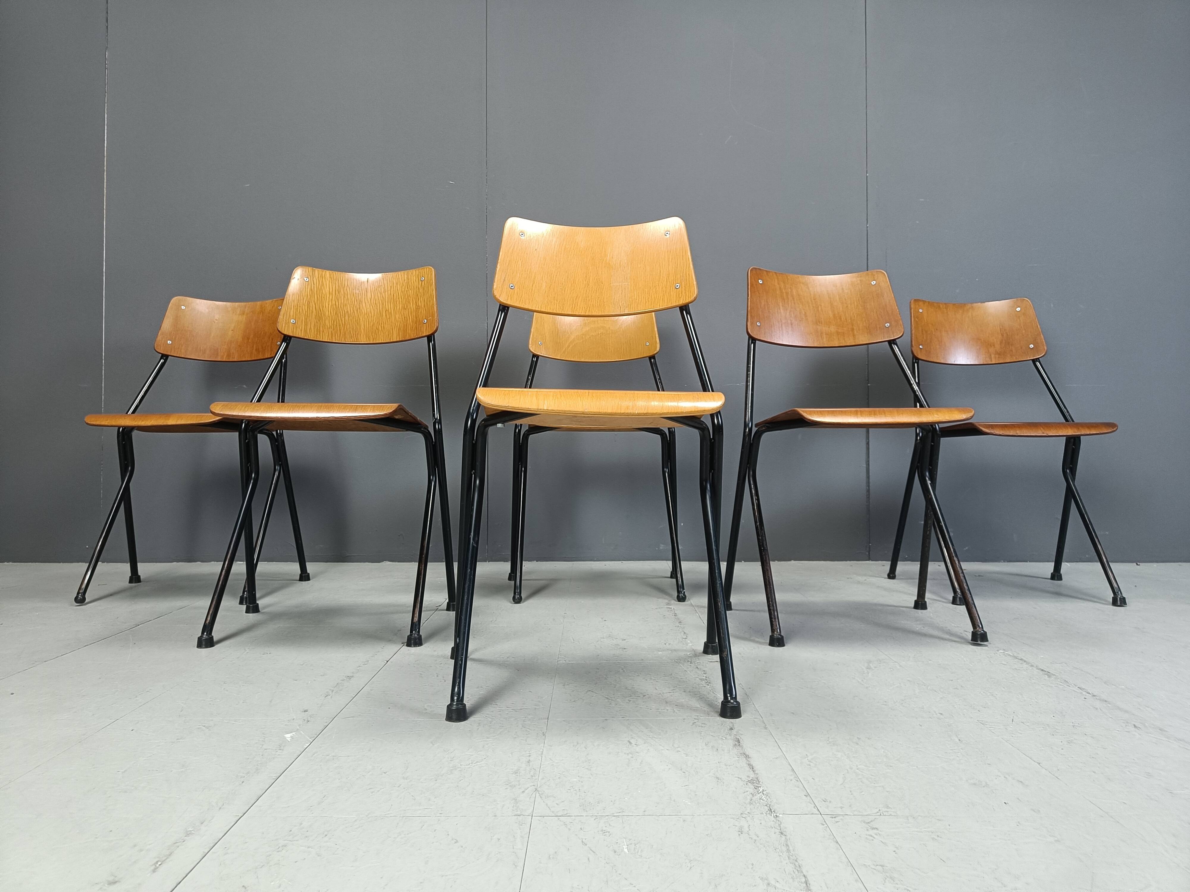Post modern plywood dining chairs, 1970s