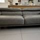Roche bobois canapé digital - grey leather - 3 seats - 238 cm