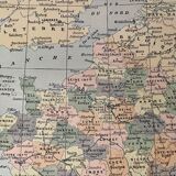 Old map of political and administrative France - 1900
