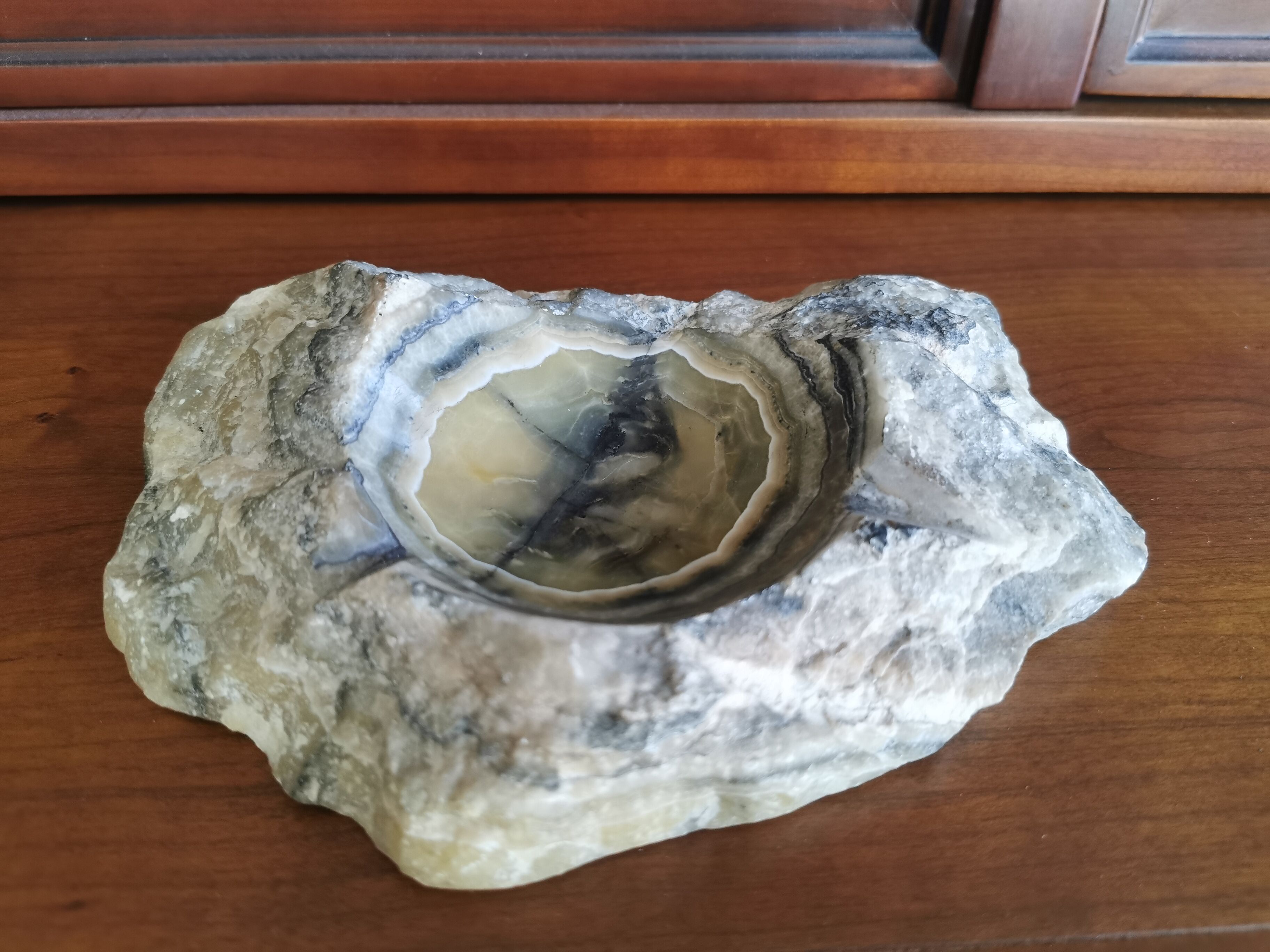 Brutalist onyx ashtray