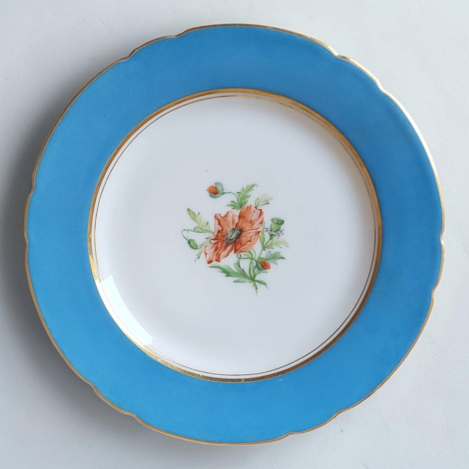 6 dessert plates in porcelain Old Paris 19th century