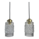 Pair of vintage glass suspensions